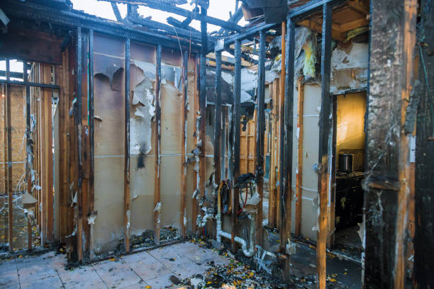Professional Fire Damage Restoration technician working in Waterloo, WI